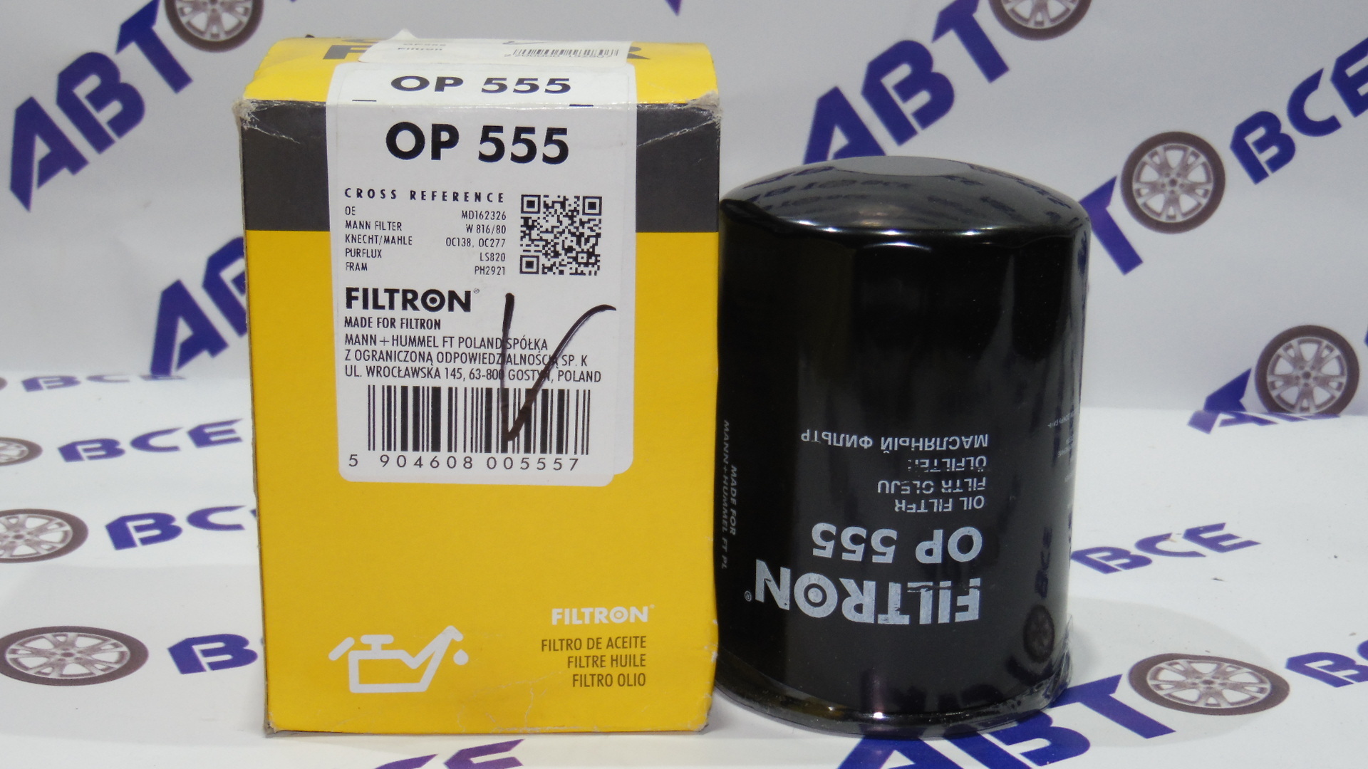 Фильтр масла OP555 FILTRON